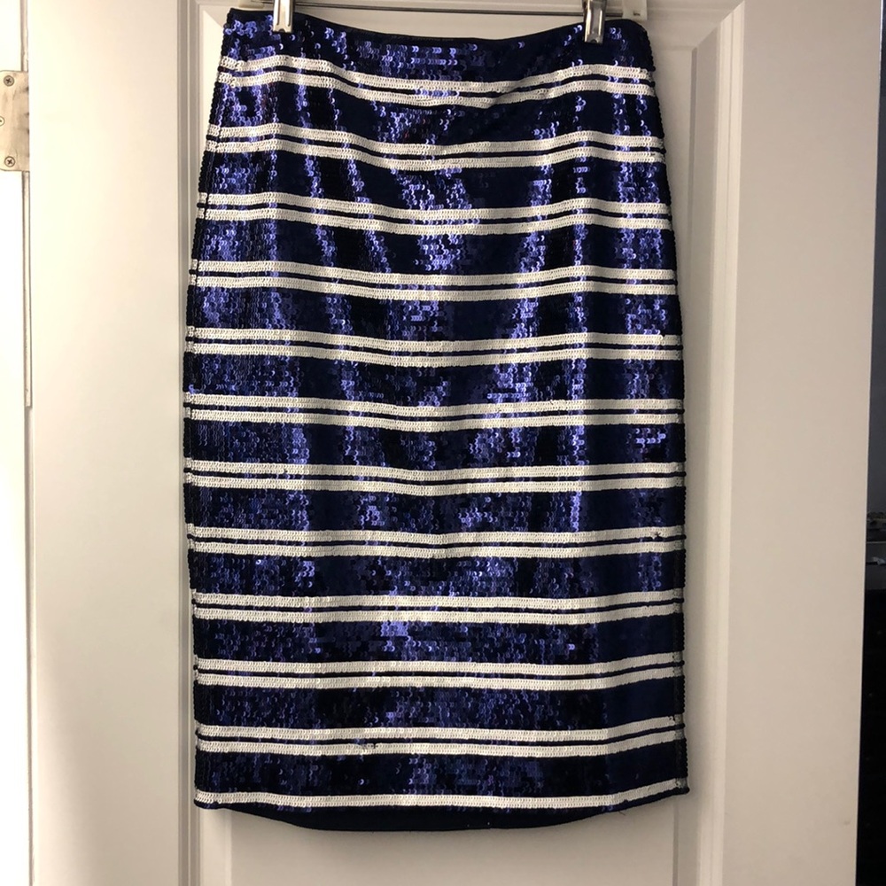 JCrew Pencil Skirt in Sequin Stripe